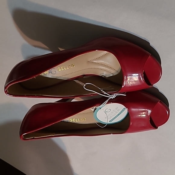 Women's Andrew Geller High Heels 👠 Red NWT - Picture 3 of 13